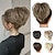 Χαμηλού Κόστους Σινιόν-ανακατεμένο κουβάρι ακατάστατο μαλλί σε σινιόν μαλλιών με πλάγια χτένα, φυσικά ρυθμιζόμενα ευέλικτα συνθετικά μαλλιά για γυναίκες κορίτσια