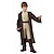 billiga Film- och TV-kostymer-Obi wan kenobi Jedi Knight Cosplay-kostym Kläder Kostym Pojkar Film-cosplay Cosplay Jedi Knight Karnival Maskerad Topp Byxor Kappa
