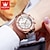 זול שעוני קוורץ-OLEVS נשים קווארץ פאר אופנתי ריינסטון עסקים זורח לוח שנה עמיד במים עור שעון