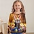 ieftine tricouri 3d fete-Paște Fete 3D Desene Animate Iepure Ou Tricou Cămașă Manșon Lung Tipărire 3D Primăvară Toamnă Activ Modă Drăguţ Poliester Copii 3-12 ani Stil Nautic În aer liber Casual Zilnic Fit regulat