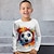 Недорогие 3d футболки мальчика-Мальчики 3D Футбол Футболка Рубашка Длинный рукав 3D печать Весна Осень Спорт Мода Уличный стиль Полиэстер Дети 3-12 лет Вырез под горло на открытом воздухе Повседневные Стандартный