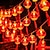 billiga LED-ljusslingor-1 st tofs röd lyktsnöre 1,5 m/4,9 fot kinesisk stil nyår dekoration innergård dekoration galleria dekoration