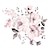お買い得  ウォールステッカー-ウォールステッカー水彩ピンクの花の花と葉の家の背景の装飾取り外し可能な新しいウォールステッカー