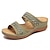 cheap Women&#039;s Sandals-Women&#039;s Sandals Slippers Wedge Sandals Comfort Sandals Comfort Shoes Casual Daily Beach Solid Colored Summer Spring Cut Out Embroidery Wedge Heel Round Toe Casual Minimalism Synthetics Loafer Wine