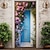 Недорогие Дверные чехлы-весенние цветочные дверные покрытия фреска декор дверной гобелен дверной занавес украшение фон дверной баннер съемный для входной двери в помещении и на открытом воздухе украшение для дома, комнаты,