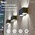 abordables Lumières de Noël-Applique murale LED solaire éclairage haut et bas 2 modes pour éclairage extérieur lampe de jardin solaire extérieure étanche IP65 pour cour porte de garage couloir décor de jardin lumière