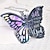 cheap Event &amp; Party Supplies-Exquisite Colorful Black Butterfly Jesus Cross Pendant, Bicycle Rearview Mirror Ornament, Key Chain, Holiday Gift