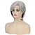 cheap Older Wigs-Short Gray Wigs for White Women Layered Mixed Grey Pixie Cut Wigs Short Wavy Silver Wigs Natural Synthetic Hair Wigs for Older Women