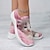 preiswerte Grafische Druckschuhe-Damen Turnschuhe Slip-Ons Schuhe bedrucken Schuhe drucken Flyknit Schuhe Outdoor Täglich Katze 3D Flacher Absatz Modisch Brautkleider schlicht Fliegendes Weben Rosa Blau Grün