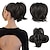 Недорогие Шиньоны-Небрежный пучок для волос, заколка для прямых волос, пучок для прямых волос, 9-дюймовый короткий хвост, наращивание с гибкими кусочками из металлической проволоки для женщин, искусственный пучок для