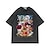 preiswerte Cosplay-Anime-Kapuzenpullover und T-Shirts für den Alltag-One Piece Affe D. Ruffy Roronoa Zoro T-Shirt-Ärmel Übergroßes Acid Washed T-Shirt Bedruckt Grafik Für Paar Herren Damen Erwachsene Heißprägen Casual