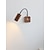 Недорогие Настенные светодиодные светильники-промышленные настенные светильники, простой современный свет, геометрический полукруглый прикроватный светильник, металлический светодиодный деревянный настенный светильник из кованого железа для
