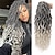 abordables Trenzas-Extensiones de cabello trenzado sintético estilo boho con extremos rizados de pelo de ganchillo diosa de 24 pulgadas con rastas suaves para mujeres negras