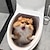 tanie Naklejki ścienne z dekoracjami-Naklejka 3D kot szczeniak zwierzę toaleta w łazience, naklejka ścienna do dekoracji domu, samoprzylepna wodoodporna i olejoodporna naklejka