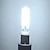 abordables Ampoules LED double broche-Ampoule LED G9 3000 K blanc chaud/6000 K lumière blanche 3/5 W 30 W/50 W équivalent halogène G9 Bipin Base 360 faisceau d&#039;angle pour éclairage domestique avec couvercle transparent (lot de 5)