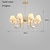 billige Sputnikdesign-vintage gull messing 6/8/10-lys sputnik lysekrone unik blusset stoffskjerm under lys unik metall svanehals taklampe for stue gang-kobber