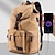 cheap Backpacks &amp; Bookbags-Men&#039;s Backpack School Bag Bookbag Drawstring Bag Commuter Backpack School Outdoor Camping &amp; Hiking Solid Color Canvas Large Capacity Waterproof Zipper S109# black S109#khaki S109#grey