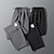 cheap Multipack-Multi Packs 2pcs Men&#039;s Black+Gray Sweatpants Trousers Pocket Drawstring Plain Sport Daily Wear Polyester Spring &amp;  Fall