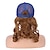 preiswerte Kostümperücke-Unisex-Hut mit lockerem lockigem Haar, verstellbares befestigtes Haar, lange Kappe, Baseball-Frisur, Haarperücke, Hiphop, für Damen, Mädchen und Herren, Jungen, Vokuhila-Perücke