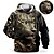 abordables Imprimé animalier-Homme Graphic Animal Sweat à capuche Sweats à Capuche Sweat-shirt Sweat à capuche manche longue Sweat à capuche Capuche Mode 3D effet Sport extérieur Vacances Vêtement de rue Rouge Bleu Imprimer