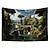 お買い得  風景タペストリー-ファンタジー壊れた城タペストリー壁アート大型タペストリー壁画装飾写真の背景毛布カーテン家の寝室のリビングルームの装飾