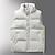 preiswerte Men&#039;s Vest-Herren Puffer Weste Gepolstert Casual Athleisure Herbst Winter Klassisch Baumwoll-Spandex-Trikot Feste Farbe Reisverschluss Stehkragen Schwarz Weiß Weste