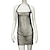cheap Sexy Costumes-Metallic Sparkle Sexy Mini Dress Sheer Mesh Rhinestone Cover Up Disco Solid Color Women&#039;s Party Club Adults&#039; Dress Summer Spring