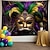 baratos Tapeçarias de férias-Máscara de carnaval pendurado tapeçaria arte da parede grande tapeçaria mural decoração fotografia pano de fundo cobertor cortina casa quarto sala estar decoração