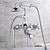 olcso Csaptelepek fürdőkádhoz-Kád csaptelep - Modern Kortárs Galvanizált Római kád Kerámiaszelep Bath Shower Mixer Taps