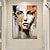 olcso Portrék-100%-ban nagy, kézzel festett fal művészeti figura absztrakt texturált festmény nő festmény narancs textúra festmény nő absztrakt festmény texturált fal művészet lakberendezési dekor felakasztásra