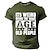 cheap Men&#039;s 3D T-shirts-Graphic Letter Old People Daily Designer Retro Vintage Men&#039;s 3D Print T shirt Tee Sports Outdoor Holiday Going out T shirt Black Army Green Dark Blue Short Sleeve Crew Neck Shirt Spring &amp; Summer