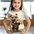 ieftine tricouri 3d fete-Fete 3D Desene Animate Urs Tricou Cămașă Manșon scurt Tipărire 3D Vară Activ Modă Drăguţ Poliester Copii 3-12 ani Stil Nautic În aer liber Casual Zilnic Fit regulat