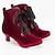 cheap Women&#039;s Boots-Women&#039;s Boots Plus Size Heel Boots Outdoor Daily Booties Ankle Boots Kitten Heel Round Toe Elegant Vacation Vintage Suede Lace-up Black Red Brown
