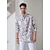 baratos camisas florais masculinas-Homens Camisa Social Camisa Gráfica Camiseta Aloha Floral Aberto para a Lateral Branco Rosa Azul Roxo Verde Casual Diário Manga Longa Imprimir Botão para baixo Roupa Esportes Moda Designer Casual