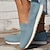 ieftine Adidași de Damă-Pentru femei Adidași Slip-On-uri Pantofi de confort Zilnic Toc Drept Vârf rotund Modă Casual Confortabili Plimbare Tăiați volantul Loafer Negru Albastru Închis Bej