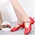 cheap Ballroom Shoes &amp; Modern Dance Shoes-Women&#039;s Ballroom Dance Shoes Modern Shoes Party Evening Prom Practice Comfort Shoes Simple Softer Insole Contemporary Dance Thick Heel Round Toe Buckle Adults&#039; Silver Black Red