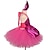 cheap Movie &amp; TV Theme Costumes-Hot Pink Princess Doll Tutu Dress with Hair Bow Clip Outfits Girls&#039; Movie Cosplay Costume Cute Organza Pink Dress Carnival Children&#039;s Day Flower Girl Dress