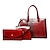 cheap Handbag &amp; Totes-Women&#039;s Handbag Bag Set PU Leather Office Daily Zipper Large Capacity Geometric Wine Black Brown