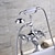 Недорогие Смесители для ванны-Смеситель для ванны - Современный современный Электропокрытие Римская ванна Керамический клапан Bath Shower Mixer Taps