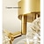 billige Ring &amp; Rund Design-moderne indsænket loftslampe guld antik messing 6-lys armatur mid century glas globus lysekrone kobber loftslampe pendel til stue soveværelse spisestue køkken