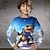 abordables niño 3d camisetas-Chico 3D Dinosaurio Camiseta Camisa Manga Larga Impresión 3D Primavera Otoño Deportes Moda Ropa de calle Poliéster Niños 3-12 años Cuello Barco Exterior Casual Diario Ajuste regular