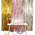 abordables accessoires de photomaton-Rideau de soie de pluie 2*2 m nouvelle maison attachée avec salle de mariage rideau suspendu romantique et beau banquet de mariage bandes colorées proposition paysage bande de papier d&#039;aluminium