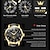 baratos Relógio Automático-OLEVS Masculino Relógio mecânico Luxo Mostrador Grande Esportivo Relógio de Pulso Luminoso Calendário perpétuo Calendário Data Semana Couro Legitimo Assista