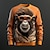 cheap Men&#039;s 3D Sweatshirts-Graphic Orangutan Men&#039;s Fashion 3D Print Golf Pullover Sweatshirt Holiday Vacation Going out Sweatshirts Light Brown Orange Long Sleeve Crew Neck Print Spring &amp;  Fall Designer Hoodie Sweatshirt