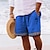 cheap Men&#039;s Graphic Shorts-Men&#039;s Shorts Summer Shorts Beach Shorts Drawstring Elastic Waist 3D Print Graphic Coconut Tree Geometry Breathable Soft Short Casual Daily Holiday Streetwear Hawaiian White Blue Micro-elastic