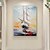 preiswerte Landschaftsgemälde-Wandkunst, großes Gemälde, handgemaltes abstraktes Segelboot-Ölgemälde auf Leinwand, original nautische Leinwand-Wandkunst, Schiffswandkunst, moderne Meereslandschaft, Ölgemälde für Wohnzimmer, fertig