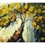 baratos Pinturas Florais/Botânicas-Pintura a óleo artesanal em tela decoração de arte de parede original vida árvore pintura de paisagem abstrata para decoração de casa com moldura esticada/sem pintura de moldura interna