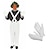 cheap Movie &amp; TV Theme Costumes-Charlie and the Chocolate Factory Wonka Oompa Loompa Cosplay Costume Men&#039;s Women&#039;s Movie Cosplay Cosplay White 1 Top Pants Gloves Halloween Carnival Masquerade Polyester With Costume Wig
