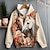 cheap Girl&#039;s 3D Hoodies&amp;Sweatshirts-Girls&#039; 3D Floral Horse Hoodie Pullover Long Sleeve 3D Print Spring Fall Active Fashion Cute Polyester Kids 3-12 Years Hooded Outdoor Casual Daily Regular Fit