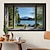 preiswerte Landschaftsdrucke-Landschafts-Wandkunst-Leinwand, falsches Fenster, Frühlingslandschaft, Drucke und Poster, Bilder, dekorative Stoffmalerei für Wohnzimmer, Bilder ohne Rahmen